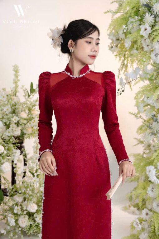Áo Dài Cao Cấp bộ gấm lụa 0449