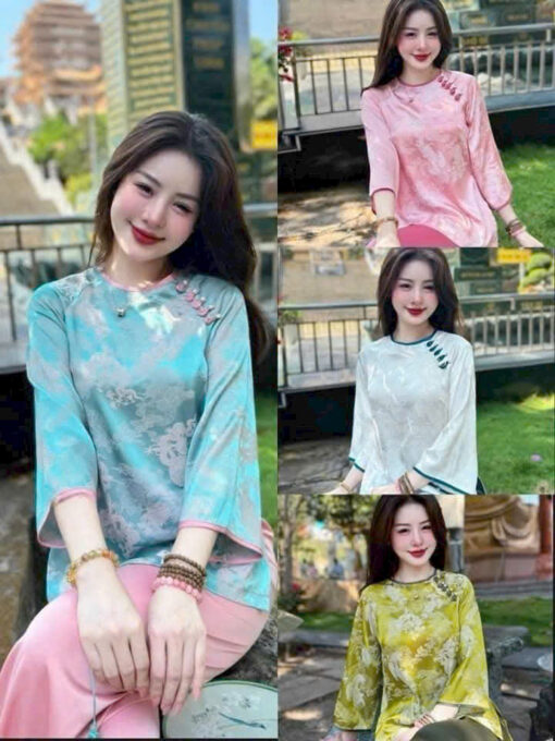 Đồ Lam Nữ Bộ Lụa Bà Ba 0445