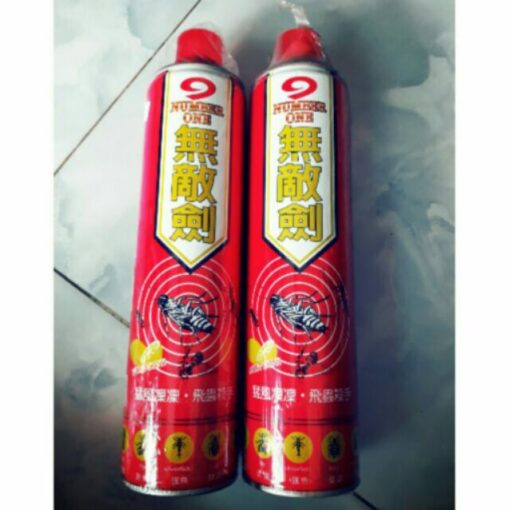 Bình xịt muỗi côn trùng NUMBER ONE chai lớn 600ml hương chanh - Hình ảnh 2