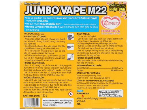 10 khoanh nhang muỗi Jumbo Vape M22 hương lavender 120g - Hình ảnh 3