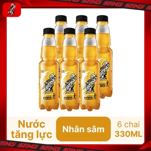 Lốc 6 chai nước tăng lực Sting Gold 330ml