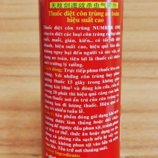Bình xịt muỗi côn trùng NUMBER ONE chai lớn 600ml hương chanh - Hình ảnh 3