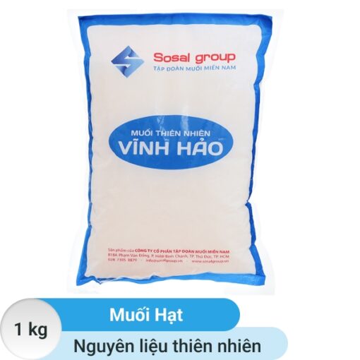 Muối hạt thiên nhiên Vĩnh Hảo Sosal Group gói 1kg