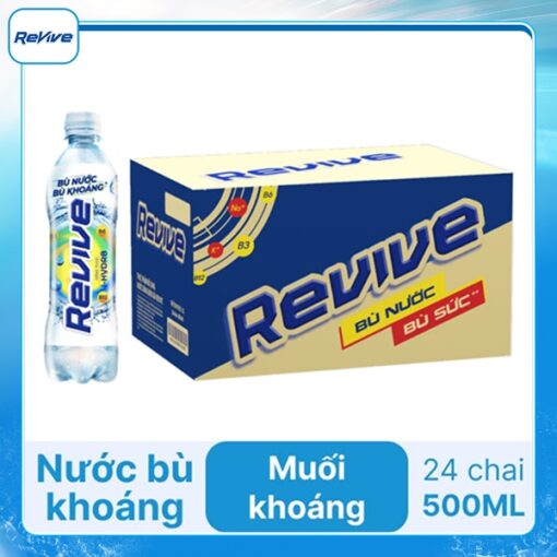 Thùng 24 chai nước bù khoáng Revive muối khoáng 500ml