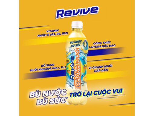 Thùng 24 chai nước bù khoáng Revive chanh muối 390ml - Hình ảnh 4