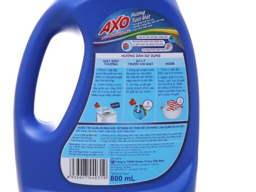 Nước tẩy quần áo màu AXO hương tươi mát 800ml - Hình ảnh 4