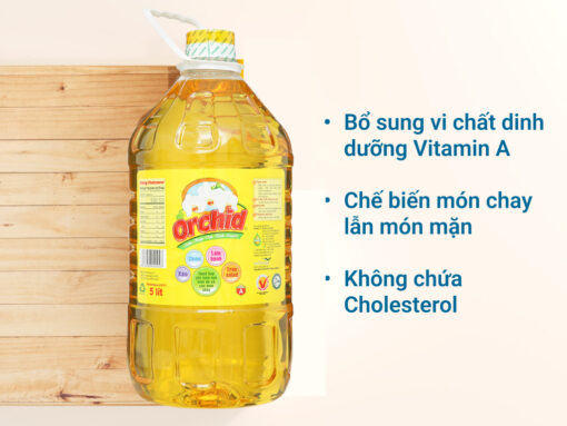 Dầu thực vật tinh luyện Orchid can 5 lít