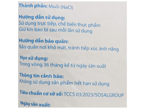 Muối hạt thiên nhiên Vĩnh Hảo Sosal Group gói 1kg - Hình ảnh 4