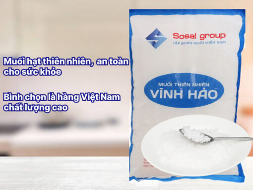 Muối hạt thiên nhiên Vĩnh Hảo Sosal Group gói 1kg - Hình ảnh 7
