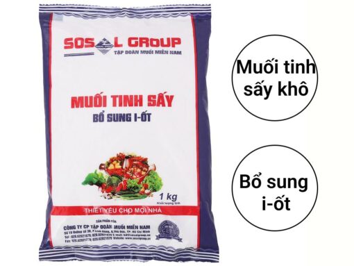 Muối sấy I-ốt Sosal Group gói 1kg - Hình ảnh 2