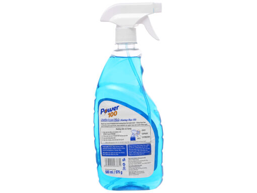 Nước lau kính Power100 hương bạc hà chai 580ml - Hình ảnh 4
