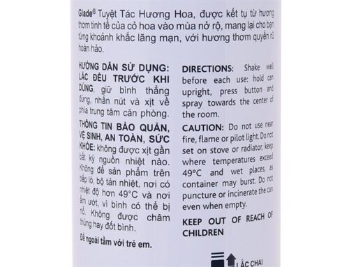 Xịt phòng Glade tuyệt tác hương hoa 280ml - Hình ảnh 4