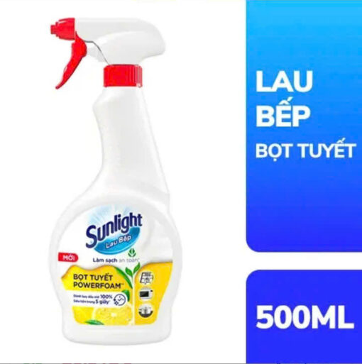 Xịt lau bếp Sunlight bọt tuyết chai 500ml
